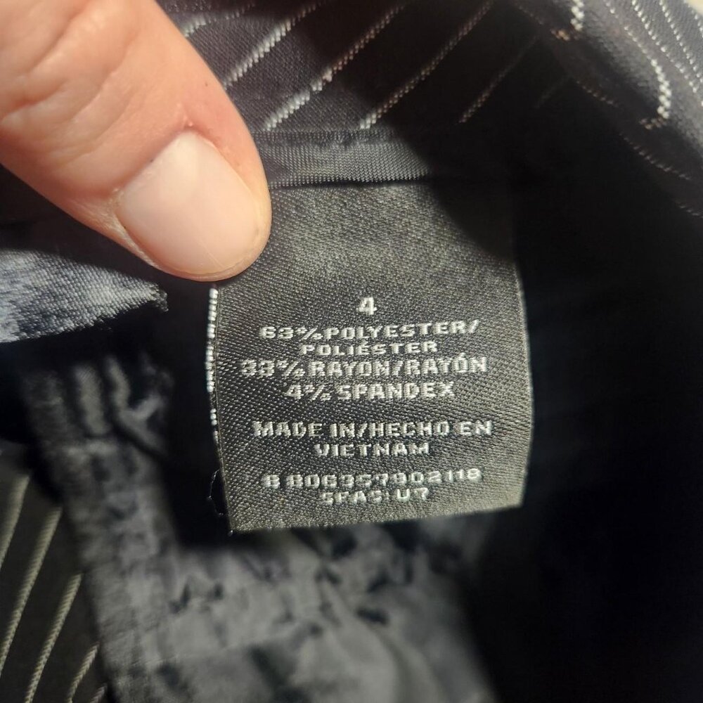 Apostrophe Pinstripe Wide Leg Dress Pants - Picture 3 of 4